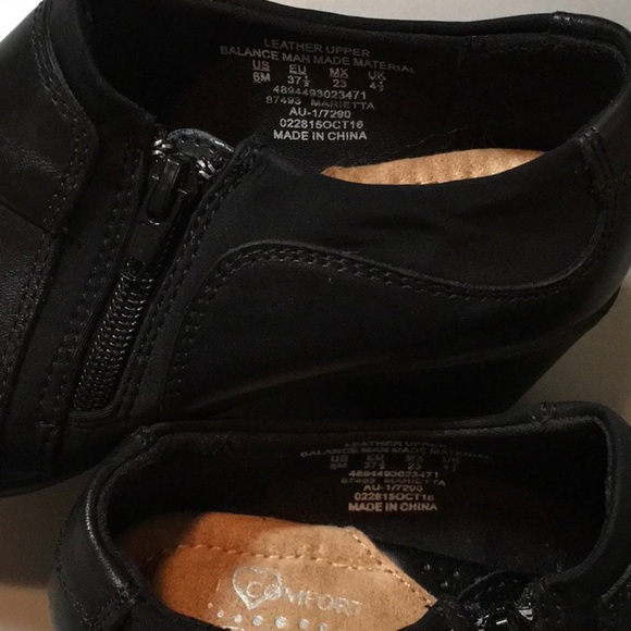 Women’s I ❤️Comfort MEMO TECH black side zip Sz 6 shoes - Picture 5 of 8